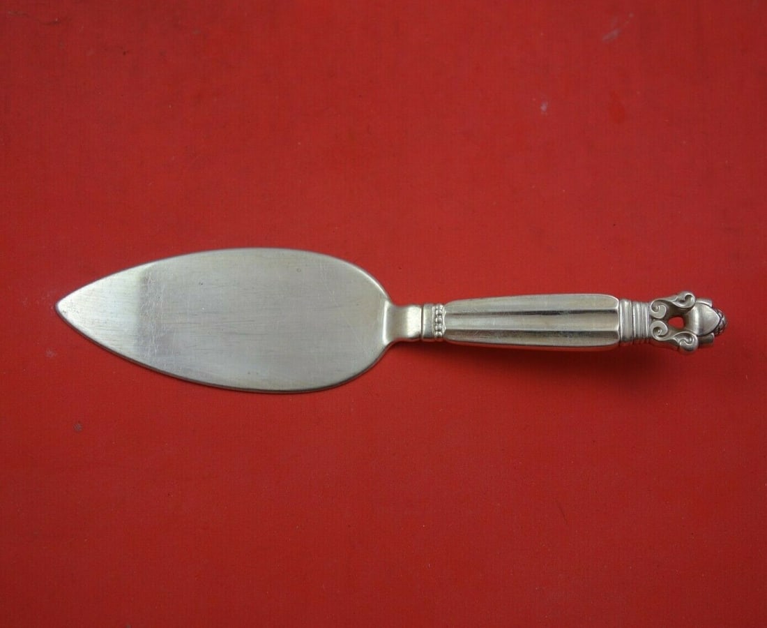 Georg Jensen Acorn Sterling Silver Mini Pastry Server 6 5/8" (1 of 3)