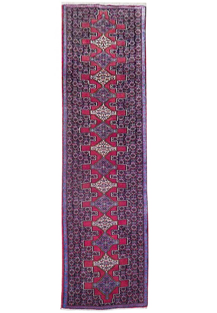 Handcrafted 2'10 x 9'10 Red Persian Bijar Runner Rug: Handcrafted 2'10 x 9'10 Red Persian Bijar Runner Rug Free continental US Shipping Transform your space with this exquisite 2.10 x 9.10 Red Semi Antique Persian Bijar Runner. Handcrafted by skilled Per