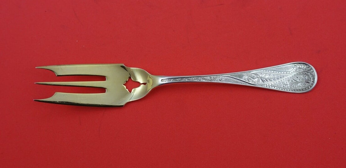 Wood & Hughes Cashmere Sterling Silver 3-Tine Pie Fork 6 Inch: Wood & Hughes Cashmere Sterling Silver 3-Tine Pie Fork 6 Inch This exquisite pie fork from the Cashmere pattern by Wood & Hughes is a perfect blend of elegance and functionality. Crafted from sterling