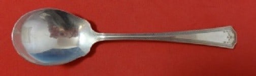 National Sterling Silver Serving Spoon Adam Pattern 6 Inch: National Sterling Silver Serving Spoon Adam Pattern 6 Inch This exquisite sugar spoon is part of the Adam pattern by National, crafted from high-quality sterling silver. Measuring 6 inches in length, 