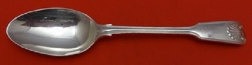 Spaulding and Co Fiddle and Shell Sterling Silver Soup Spoon 7 1/8" (1 of 1)