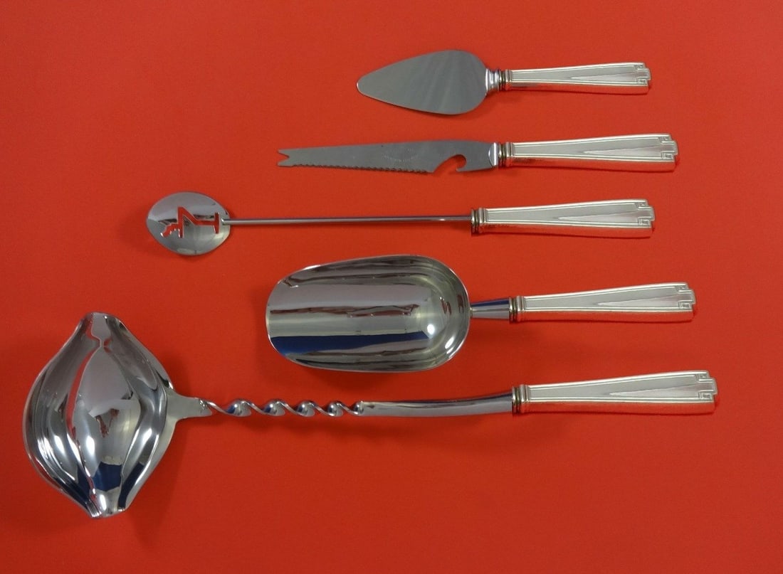 5pc Gorham Etruscan Sterling Silver Cocktail Bar Serving Set Custom Made (1 of 1)