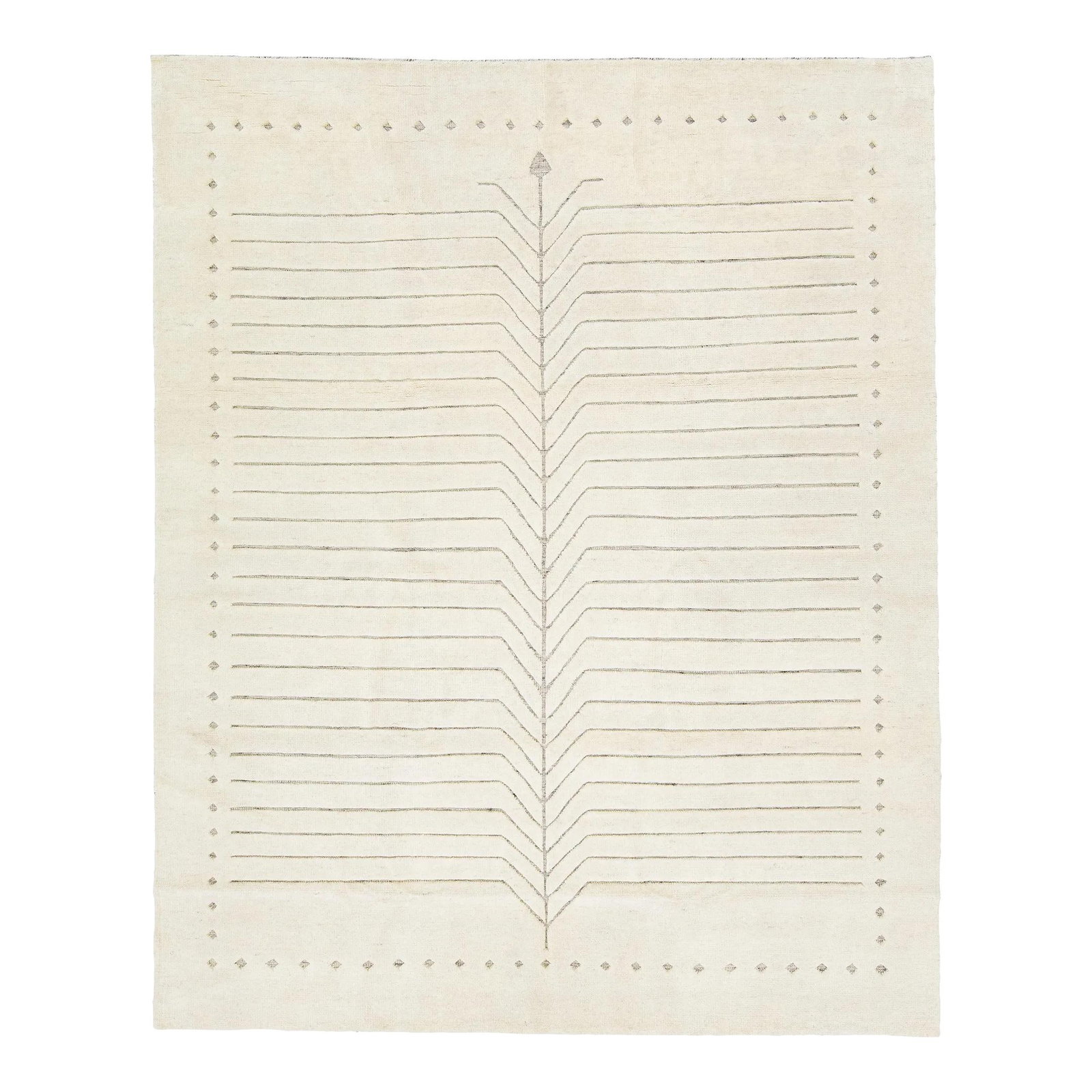 Elegant Ivory Handmade Wool Rug Minimalist Moroccan Design 8' x 10': Elegant Ivory Handmade Wool Rug Minimalist Moroccan Design 8' x 10' Experience elegance with this Ivory Handmade Modern Wool Rug, featuring a minimalist Moroccan design. Crafted meticulously by hand, 