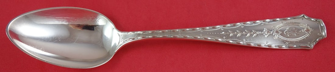 Tiffany & Co. Marquise Sterling Silver Serving Spoon 8.5": Tiffany & Co. Marquise Sterling Silver Serving Spoon 8.5" This exquisite serving spoon is crafted from high-quality sterling silver and features the elegant Marquise pattern by Tiffany & Co. Measuring