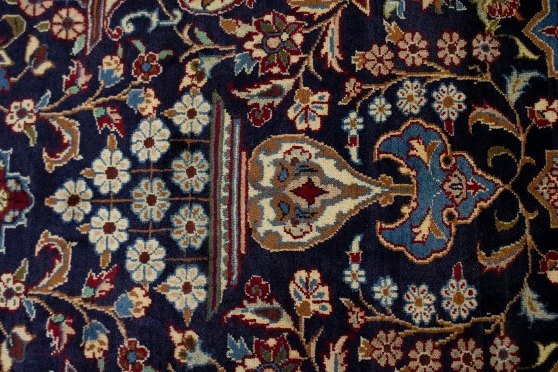 Vintage Hand-Knotted Oriental Area Rug Floral Design 11'8 x 8'2 Wool - 6