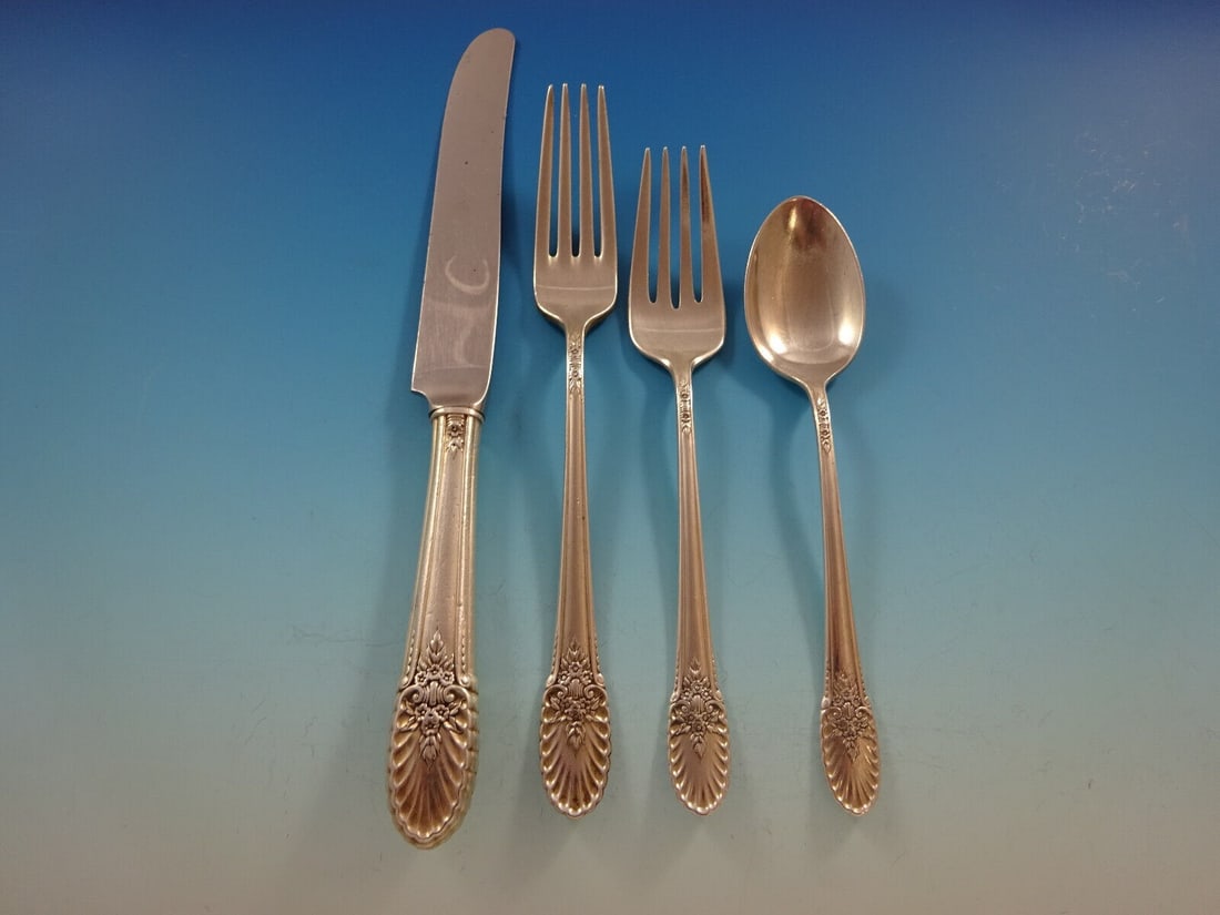 Riviera International Sterling Silver 4-Piece Place Setting: Riviera International Sterling Silver 4-Piece Place Setting Enhance your dining experience with this elegant Riviera by International Sterling Silver 4-piece regular size place setting. Crafted from h