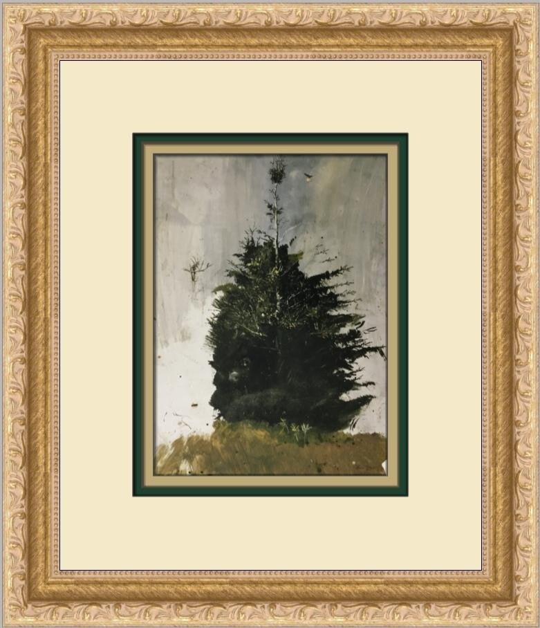 Andrew Wyeth Untitled XII Custom Framed Landscape Print: Andrew Wyeth Untitled XII Custom Framed Landscape Print Experience the beauty of Andrew Wyeth's art with this stunning custom framed print titled 'Untitled XII.' This piece showcases a captivating lan