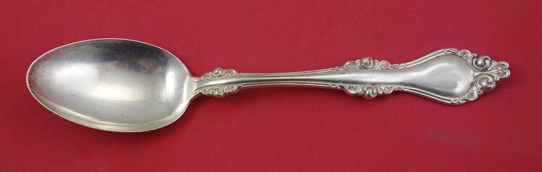 Alvin Lorraine Sterling Silver Serving Spoon 8 3/8": Alvin Lorraine Sterling Silver Serving Spoon 8 3/8" Presenting the exquisite Lorraine Serving Spoon by Alvin, crafted from high-quality sterling silver. This elegant piece measures 8 3/8" and showcase