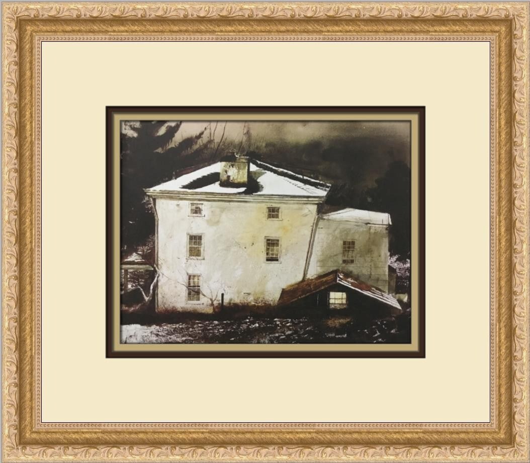 Andrew Wyeth Lamplight Custom Framed Offset Lithograph Print (1 of 2)