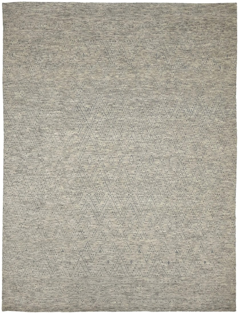 Handmade 9x12 Modern Geometric Wool Area Rug Multicolored (1 of 14)