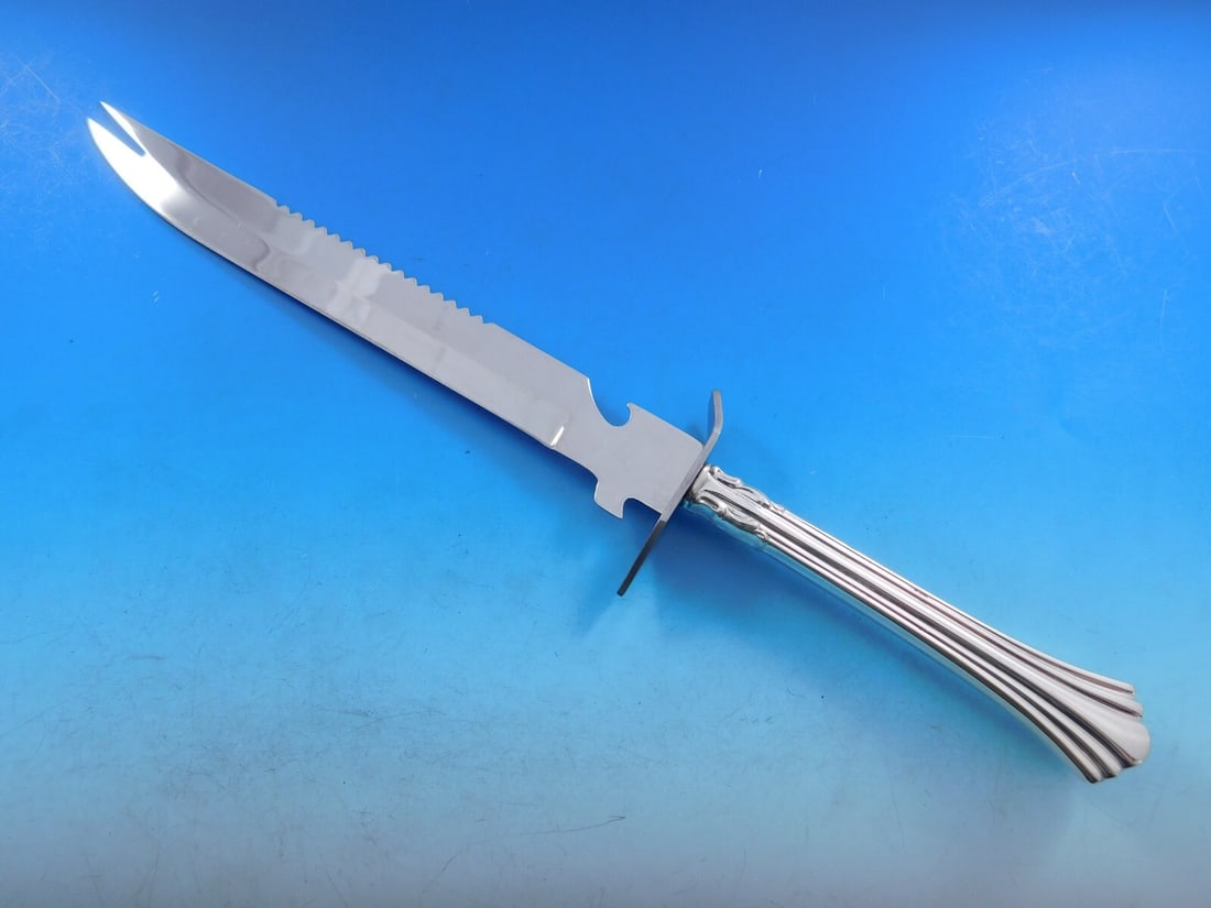 Reed and Barton Eighteenth Century Sterling Silver Ham Slice 12 1/4 Custom Knife (1 of 6)