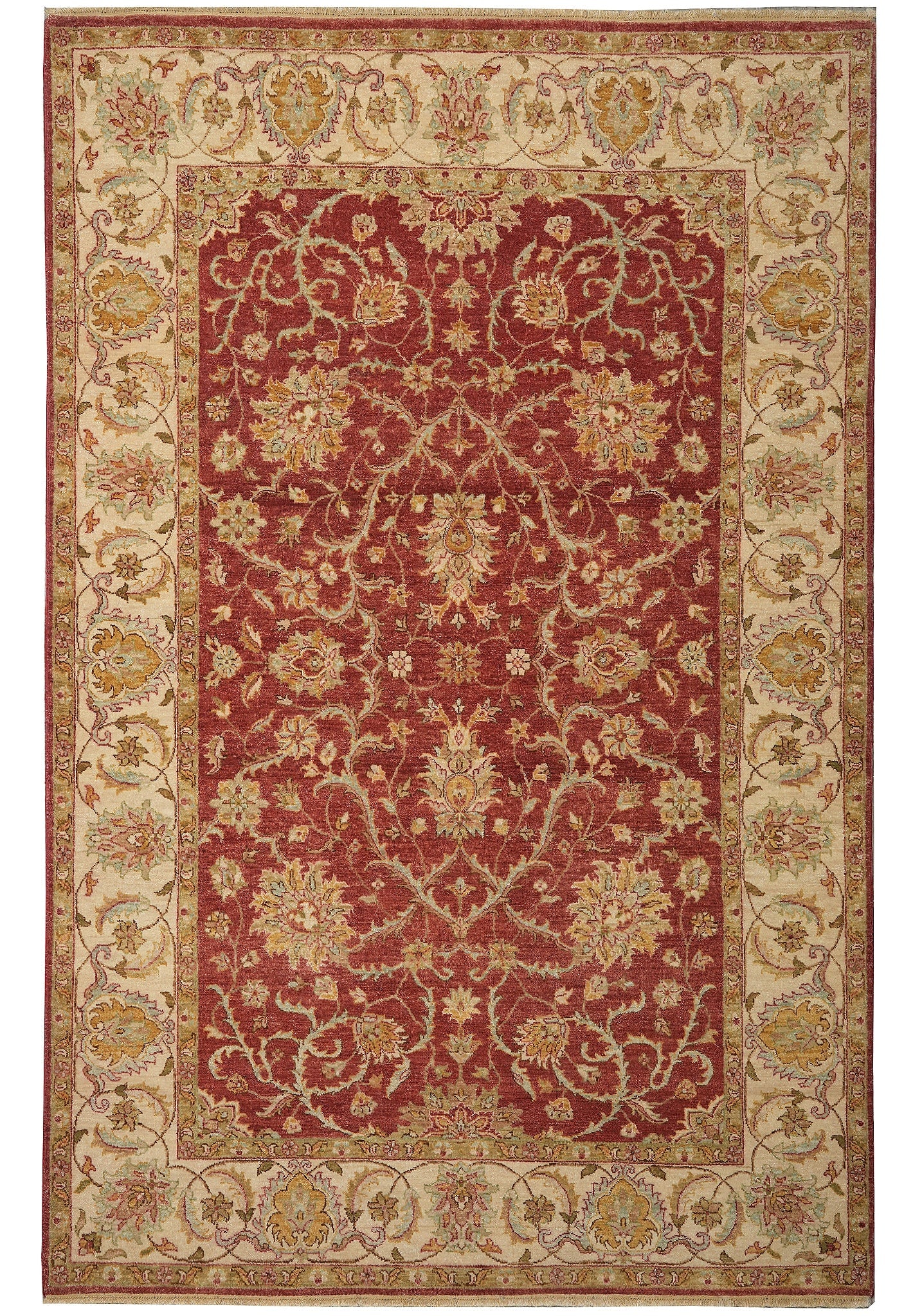6 x 9 Hand-Knotted Chobi Peshawar Vegetable Dyed Wool Rug: 6 x 9 Hand-Knotted Chobi Peshawar Vegetable Dyed Wool Rug Free continental US Shipping Enhance your living space with this exquisite 6 x 9 Vegetable Dyed Chobi Rug. Crafted using natural dyes, this ru
