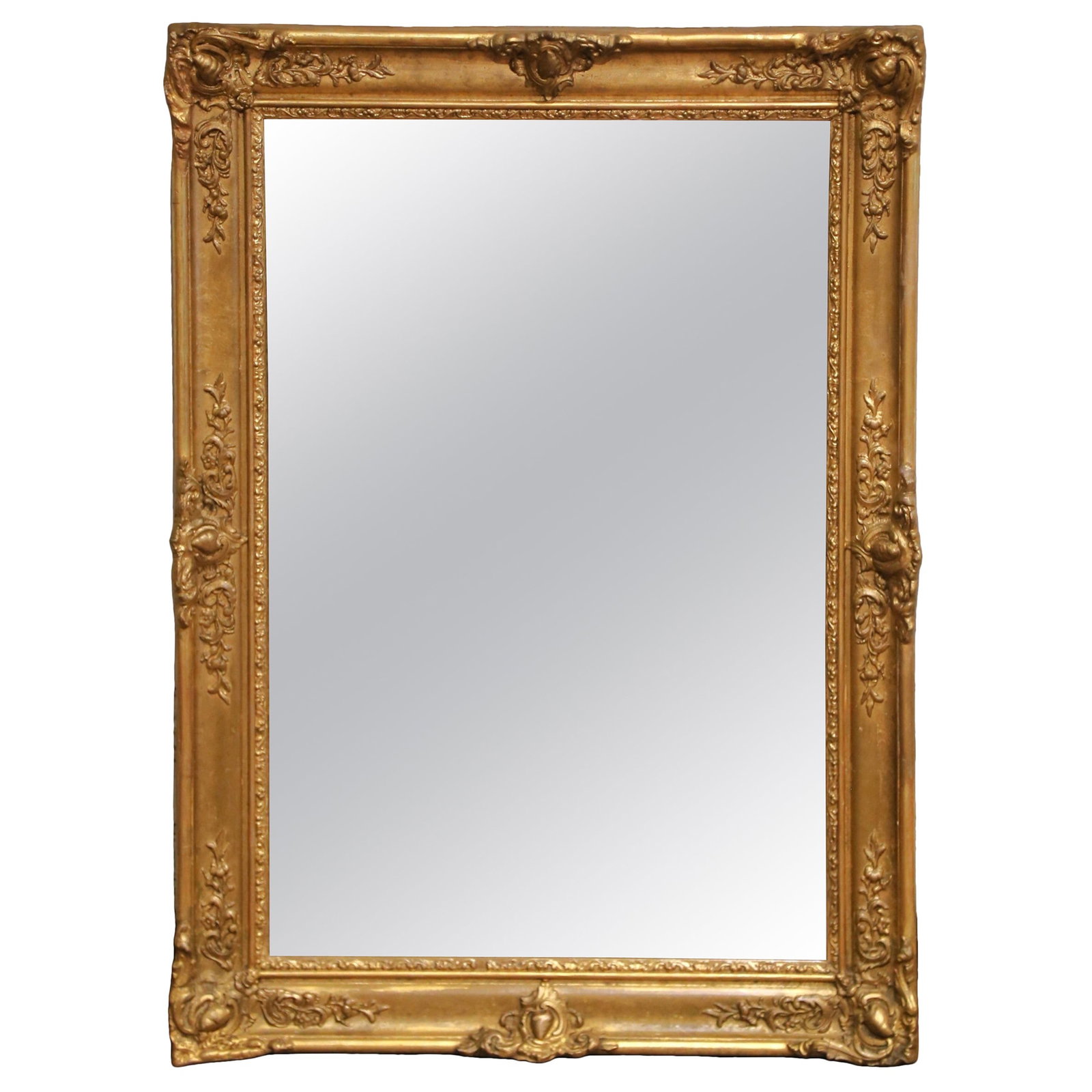 French Rococo Giltwood Mirror with Hand-Carved Louis XV Motifs circa 1880 (1 of 8)