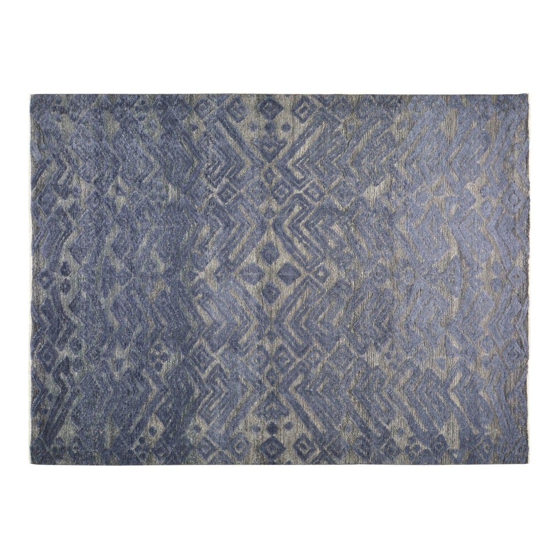 Gray Wool Area Rug Hand Knotted Moroccan 9'2 x 12'4: Gray Wool Area Rug Hand Knotted Moroccan 9'2 x 12'4 This Moroccan hand-knotted wool rug is crafted using traditional techniques, offering a blend of timeless craftsmanship and modern design. The rug f