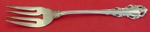 Lunt Sterling Silver Salad Fork 6.75" Dresden Scroll Pattern: Lunt Sterling Silver Salad Fork 6.75" Dresden Scroll Pattern This exquisite 6 3/4" salad fork is crafted from high-quality sterling silver by Lunt, featuring the elegant Dresden Scroll pattern. It is 