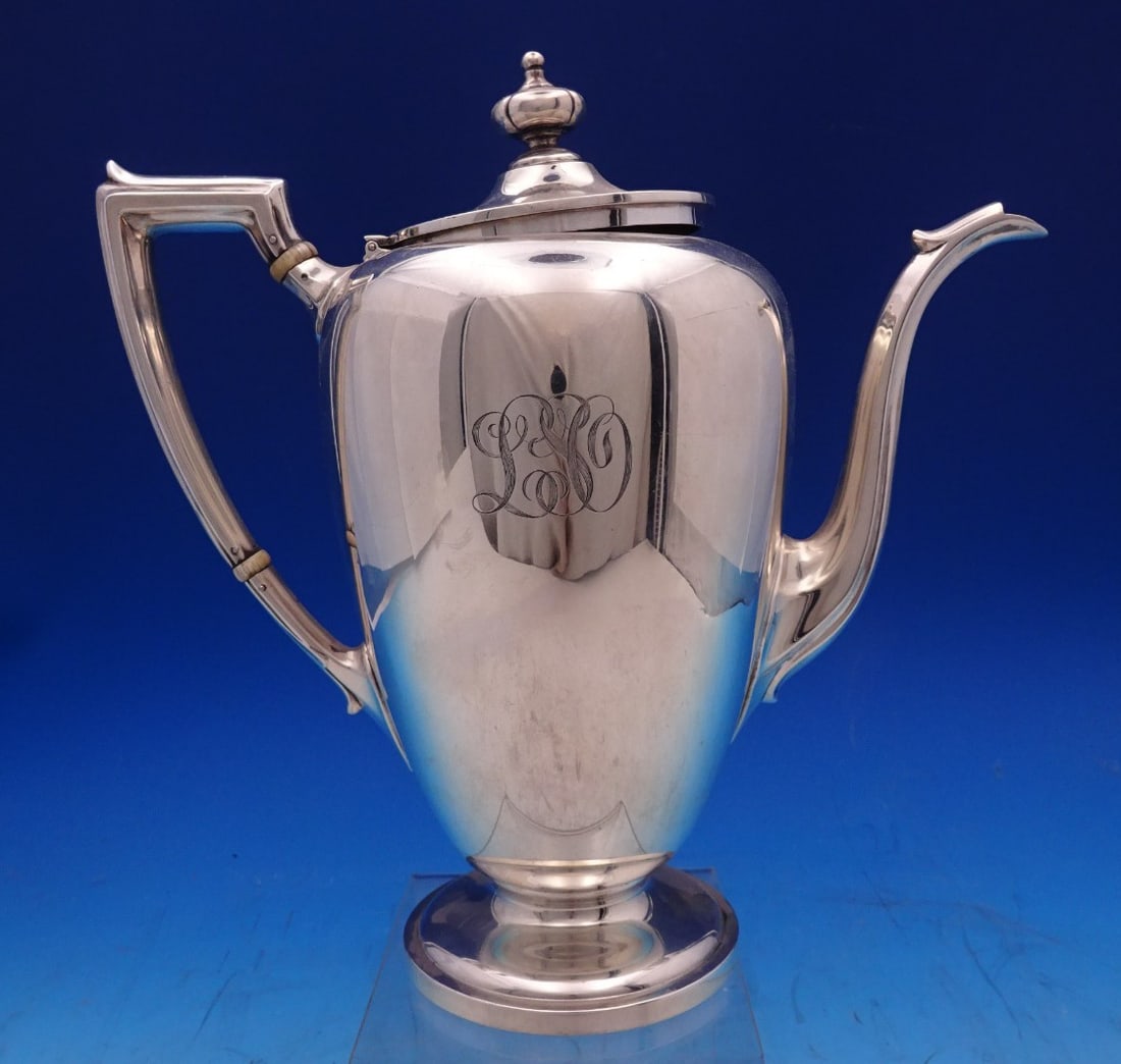 Dominick Haff Pointed Antique Sterling Silver Coffee Pot 3 Pints (1 of 10)