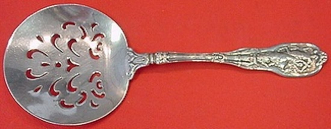 Gorham Mythologique Sterling Silver Tomato Server Pierced 7 3/4": Gorham Mythologique Sterling Silver Tomato Server Pierced 7 3/4" Discover the exquisite Mythologique Tomato Server crafted by Gorham, a stunning piece of sterling silver flatware from the late 19th ce