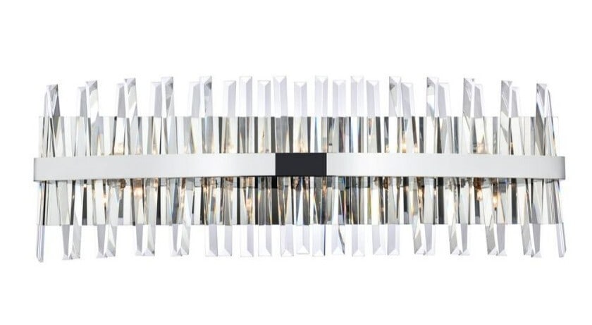Serephina 10 Light Crystal Wall Sconce Chrome 36 in (1 of 7)