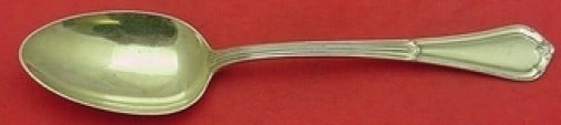 Dominick & Haff La Salle Sterling Silver Serving Spoon 8.5": Dominick & Haff La Salle Sterling Silver Serving Spoon 8.5" This exquisite serving spoon is crafted in sterling silver and features the elegant La Salle pattern by Dominick & Haff. Measuring 8 1/2 inc