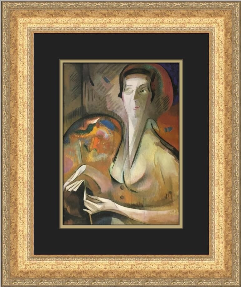 Alice Bailly 1987 Self-Portrait Custom Framed Art Print: Alice Bailly 1987 Self-Portrait Custom Framed Art Print This exquisite custom framed print features the self-portrait of artist Alice Bailly, created in 1987. The piece exemplifies a blend of expressi