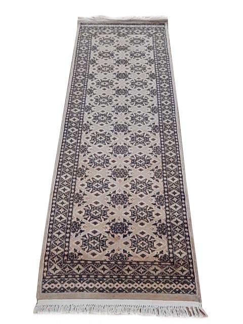 Handcrafted Tan Brown Jaldar Bokhara Rug 2'6 x 6'8 Premium Wool (1 of 6)