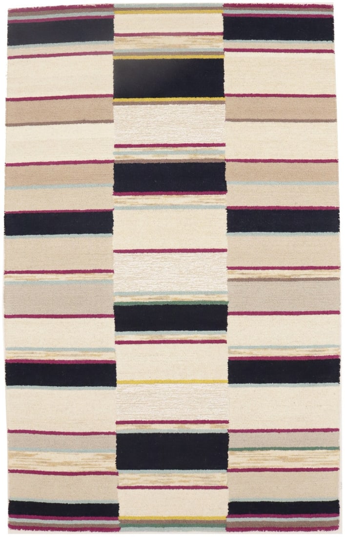 Hand-Tufted 5x8 ft Multicolored Modern Kids Room Rug: Hand-Tufted 5x8 ft Multicolored Modern Kids Room Rug Enhance your child's space with this vibrant 5x8 ft hand-tufted rug featuring a multicolored abstract design, perfect for a contemporary kids' room