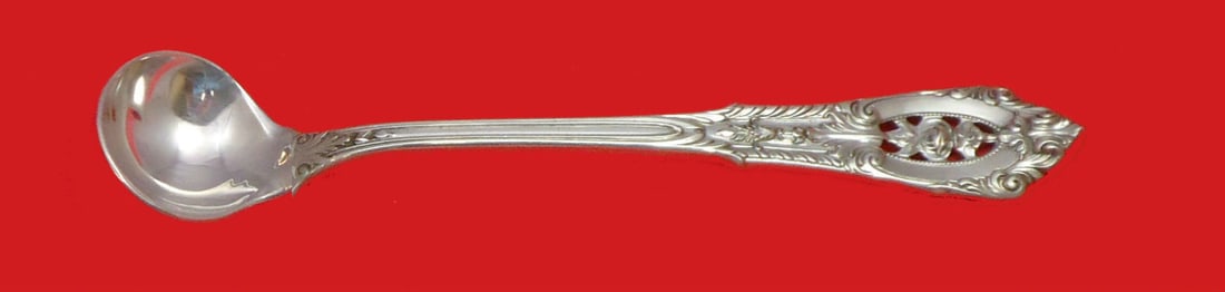 Wallace Rose Point Sterling Silver Custom Mustard Ladle 4 3/4" (1 of 2)