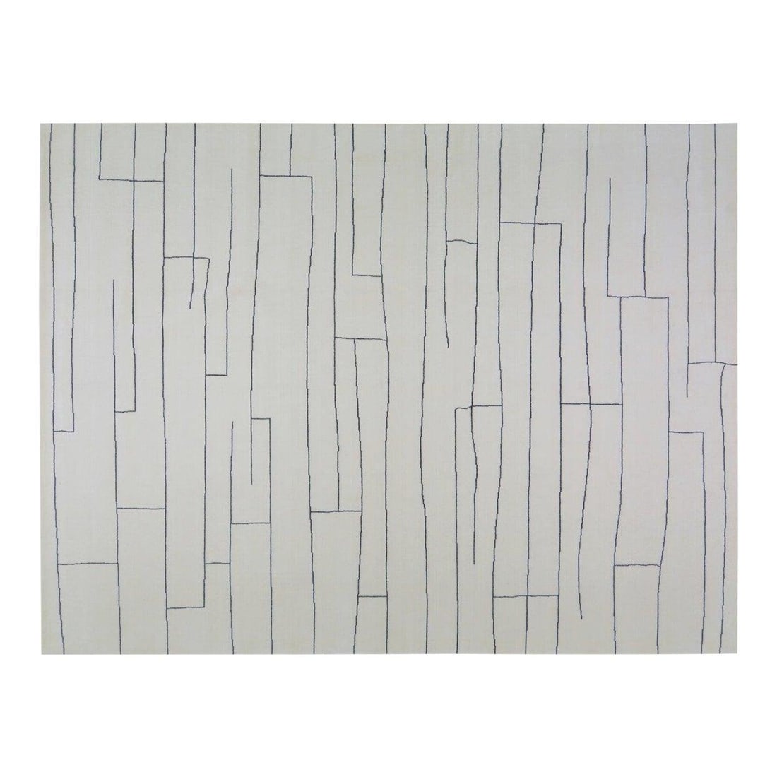 Moroccan Hand Knotted Wool Area Rug 9'2x12'1 White: Moroccan Hand Knotted Wool Area Rug 9'2x12'1 White This Moroccan hand-knotted wool rug is crafted using traditional techniques, blending classic artistry with a modern design sensibility. The rug feat