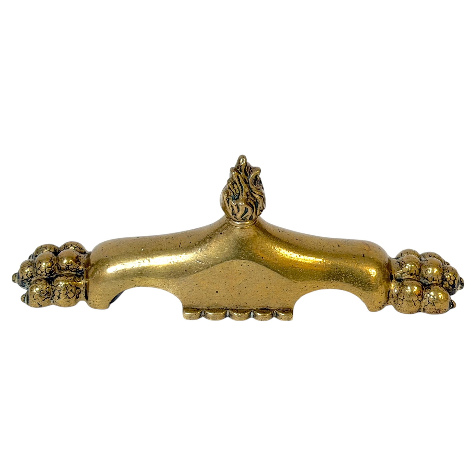 Victorian English Fire Stop Paperweight in Brass and Iron Signed CSJ (1 of 16)