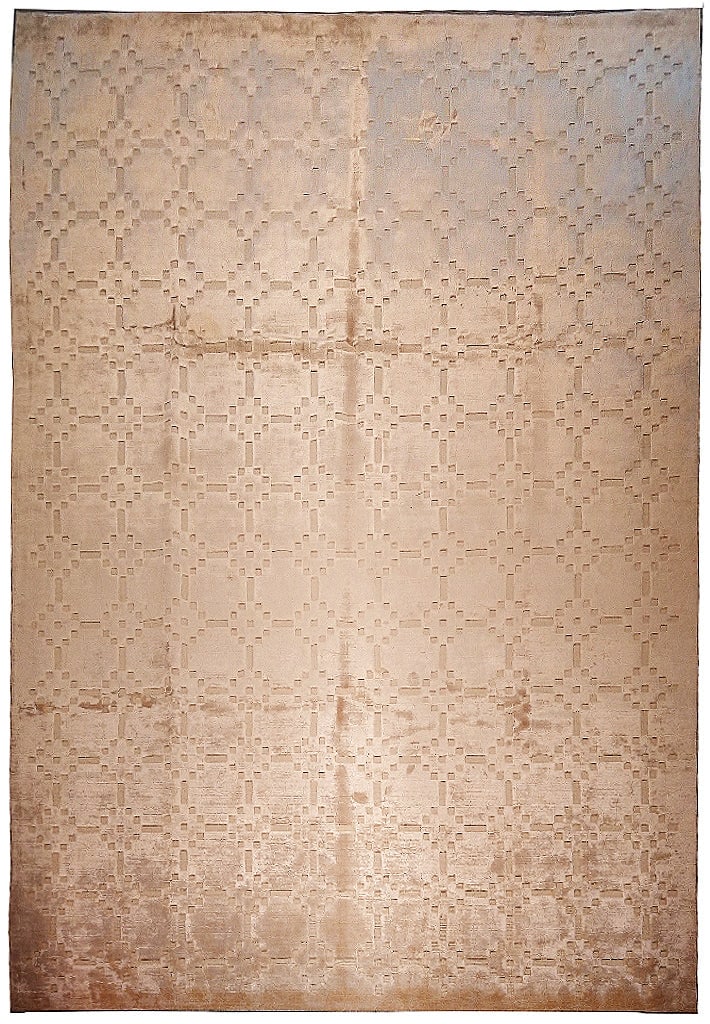 9 x 12 Contemporary Handmade Sage Gray Rug in Bamboo Silk: 9 x 12 Contemporary Handmade Sage Gray Rug in Bamboo Silk Free continental US Shipping Transform your living space with this exquisite 9 x 12 Contemporary Handmade Rug in a soothing sage gray color. C