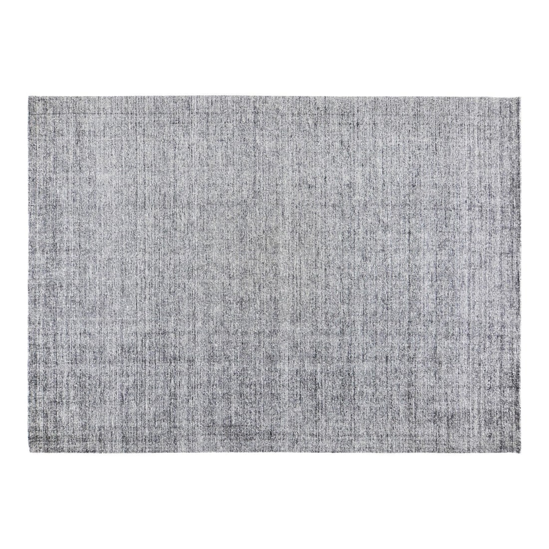 Gray Wool Hand-Loomed Runner Rug 3'x10' Indian Contemporary Design (1 of 6)