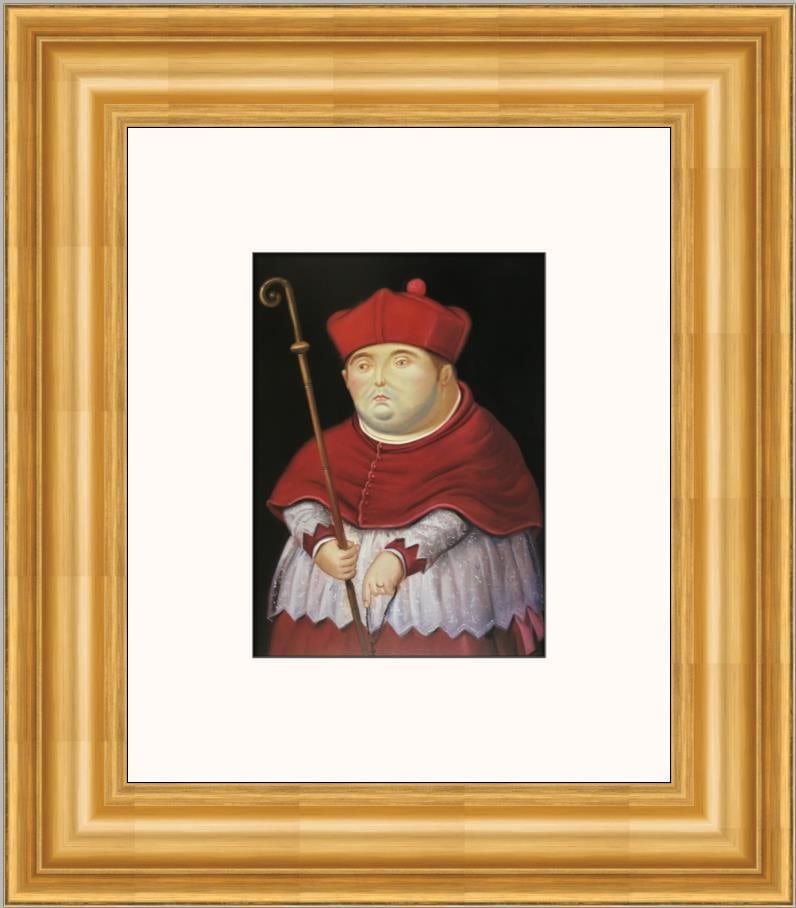 Fernando Botero Cardinal Surrealism Custom Framed Print 22x19 (1 of 2)