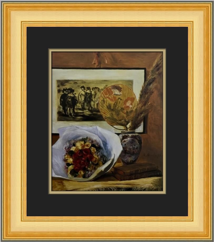Pierre-Auguste Renoir Still Life with a Bouquet Custom Framed Art Print (1 of 2)
