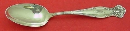 Towle Empire Sterling Silver Teaspoon 5 3/4" Monogrammed Antique: Towle Empire Sterling Silver Teaspoon 5 3/4" Monogrammed Antique This exquisite teaspoon features the Empire pattern by Towle, crafted from high-quality sterling silver. Measuring 5 3/4" in length, th