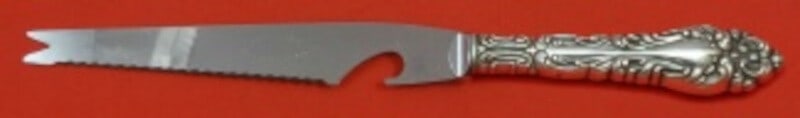Amston Sterling Silver Athene Crescendo Bar Knife 9 1/8 Custom: Amston Sterling Silver Athene Crescendo Bar Knife 9 1/8 Custom This exquisite bar knife, crafted by Amston Silver, features a stunning Sterling Silver hollow handle paired with a durable stainless ste