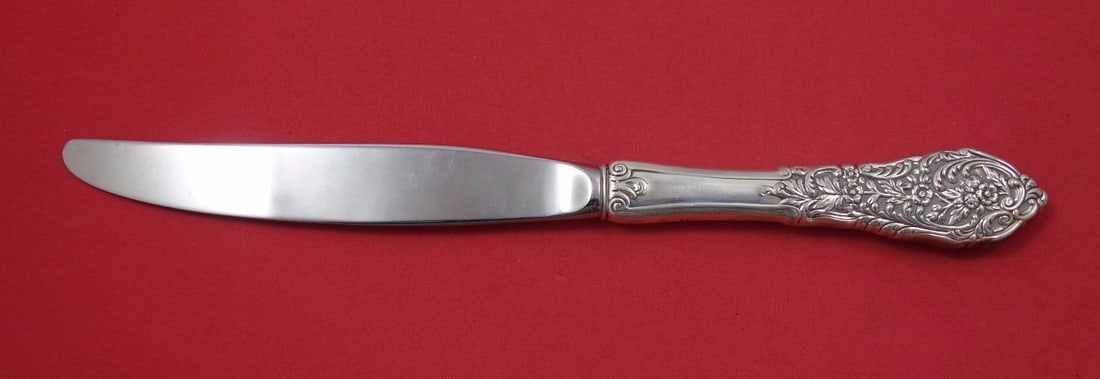 Dominick & Haff Trianon Pierced Sterling Silver Dinner Knife 9.5": Dominick & Haff Trianon Pierced Sterling Silver Dinner Knife 9.5" This exquisite dinner knife features the Trianon Pierced pattern by Dominick & Haff. Crafted during the period of 1850-1899, this piec