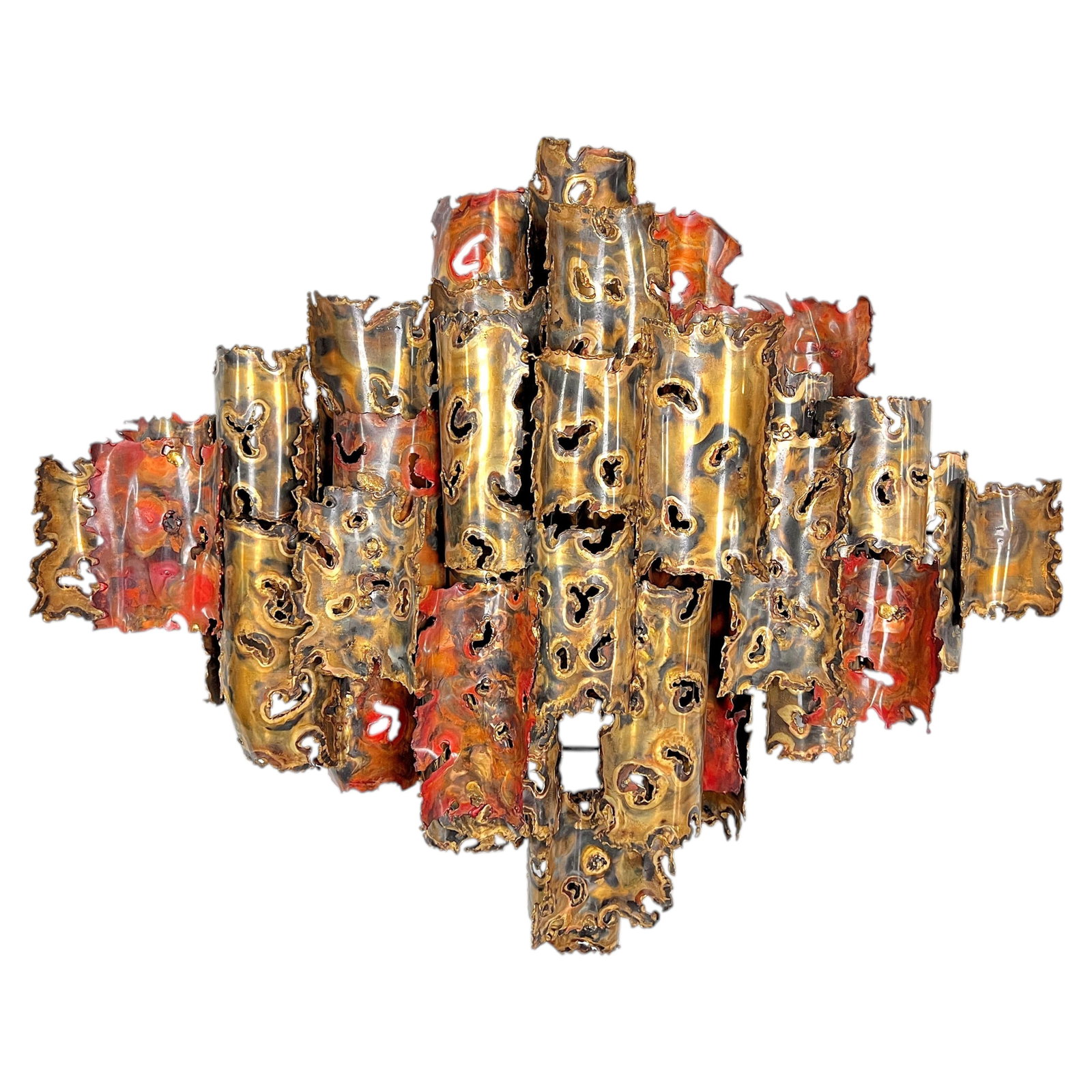 Silas Seandel Mid Century Modern Patinated Metal Wall Sculpture (1 of 8)