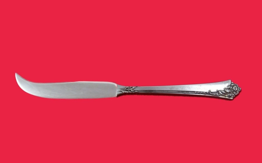 Oneida Damask Rose Sterling Silver Avocado Knife 5 5/8 Inch: Oneida Damask Rose Sterling Silver Avocado Knife 5 5/8 Inch Introducing the Damask Rose Avocado Knife by Oneida, expertly crafted from sterling silver. This custom-made knife features a beautifully