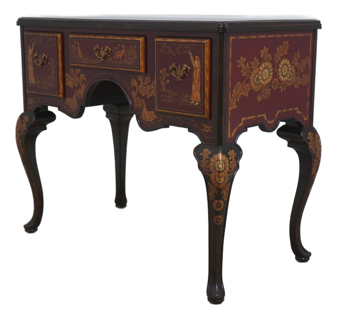 Maitland Smith Red Lacquer Marble Top Chinoiserie Server (1 of 10)
