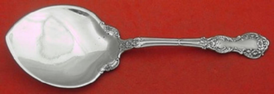 Gorham Fleury Sterling Silver 7 3/4 Waffle Server Monogrammed: Gorham Fleury Sterling Silver 7 3/4 Waffle Server Monogrammed Presenting the Fleury Waffle Server by Gorham, crafted from high-quality sterling silver. This elegant serving piece measures 7 3/4 inches