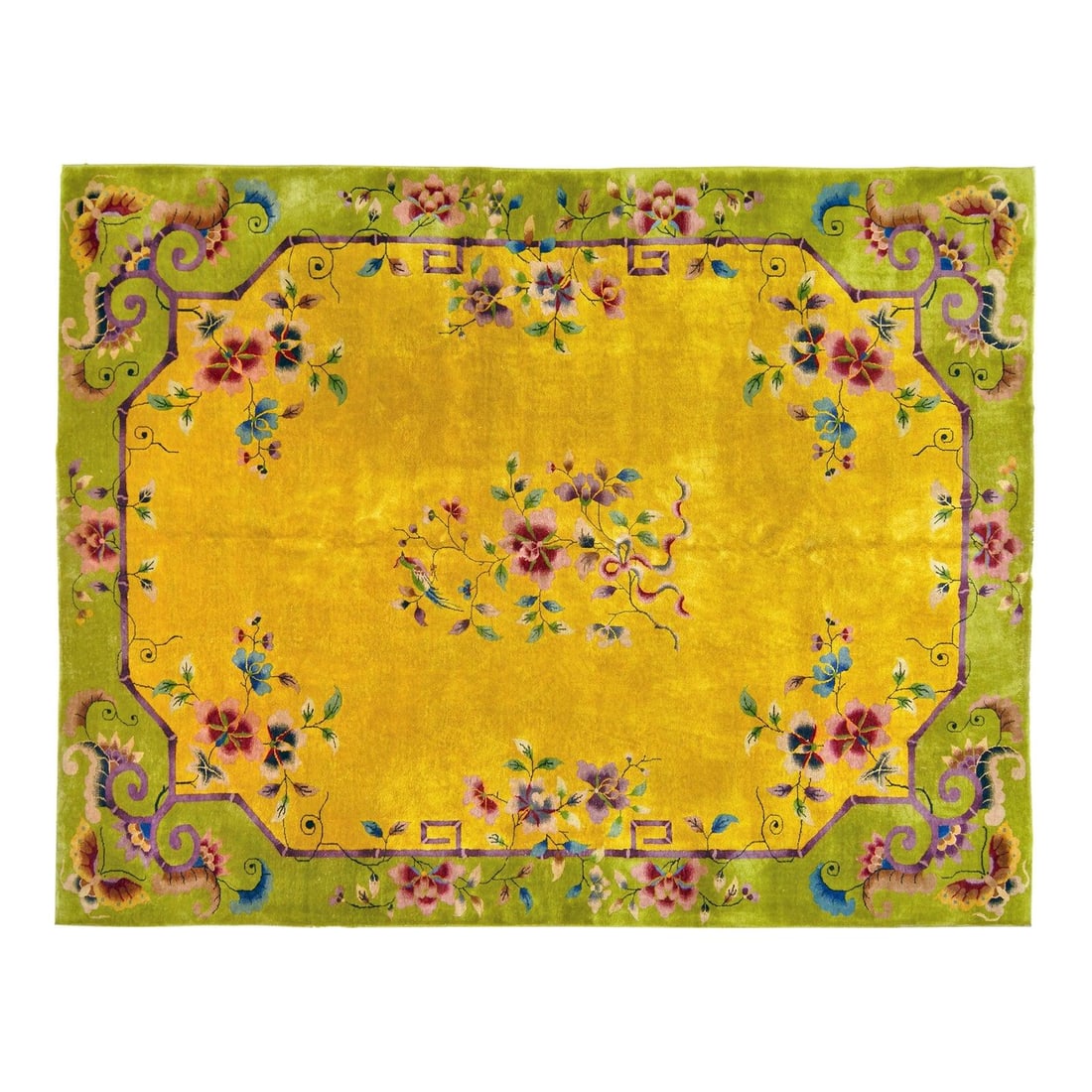 9x11'8 Hand-Knotted Wool Rug with Traditional Chinese Craftsmanship (1 of 5)