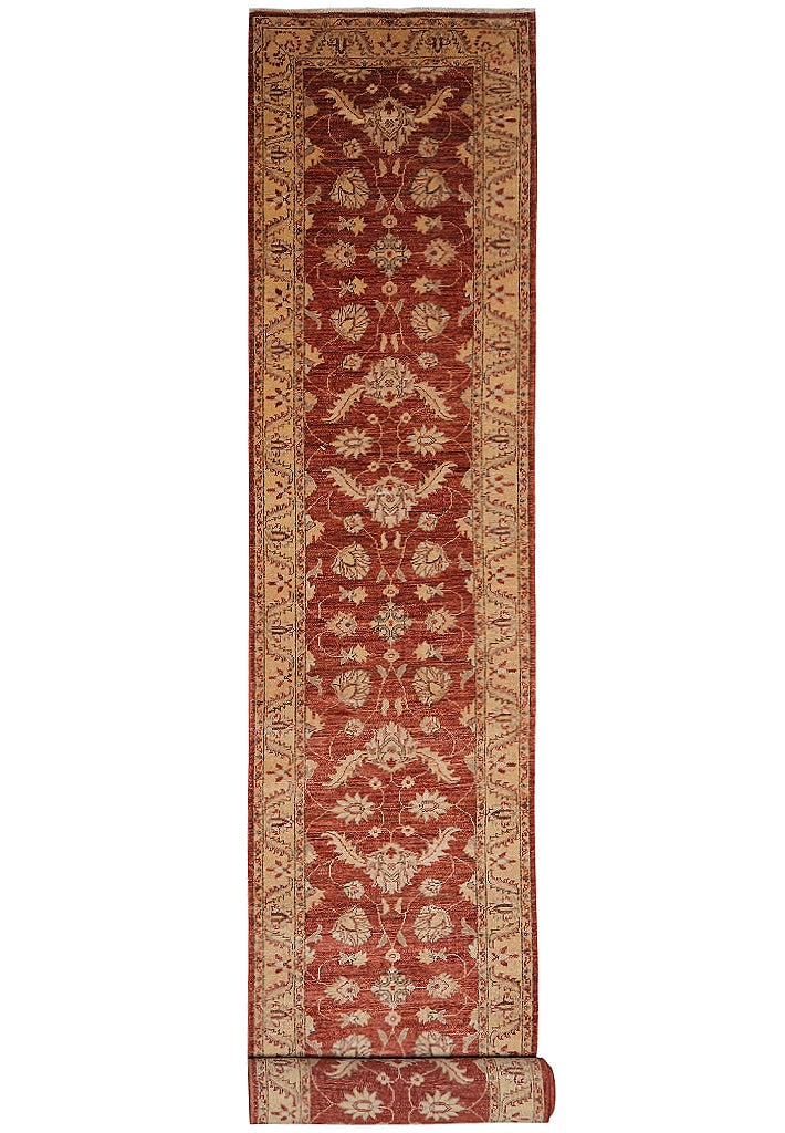 2.7 x 18 Feet Natural Chobi Hand-Knotted Wool Runner: 2.7 x 18 Feet Natural Chobi Hand-Knotted Wool Runner Free continental US Shipping This natural Chobi runner measures 2.7 x 18 feet and features a hand-knotted construction in high-quality natural wool