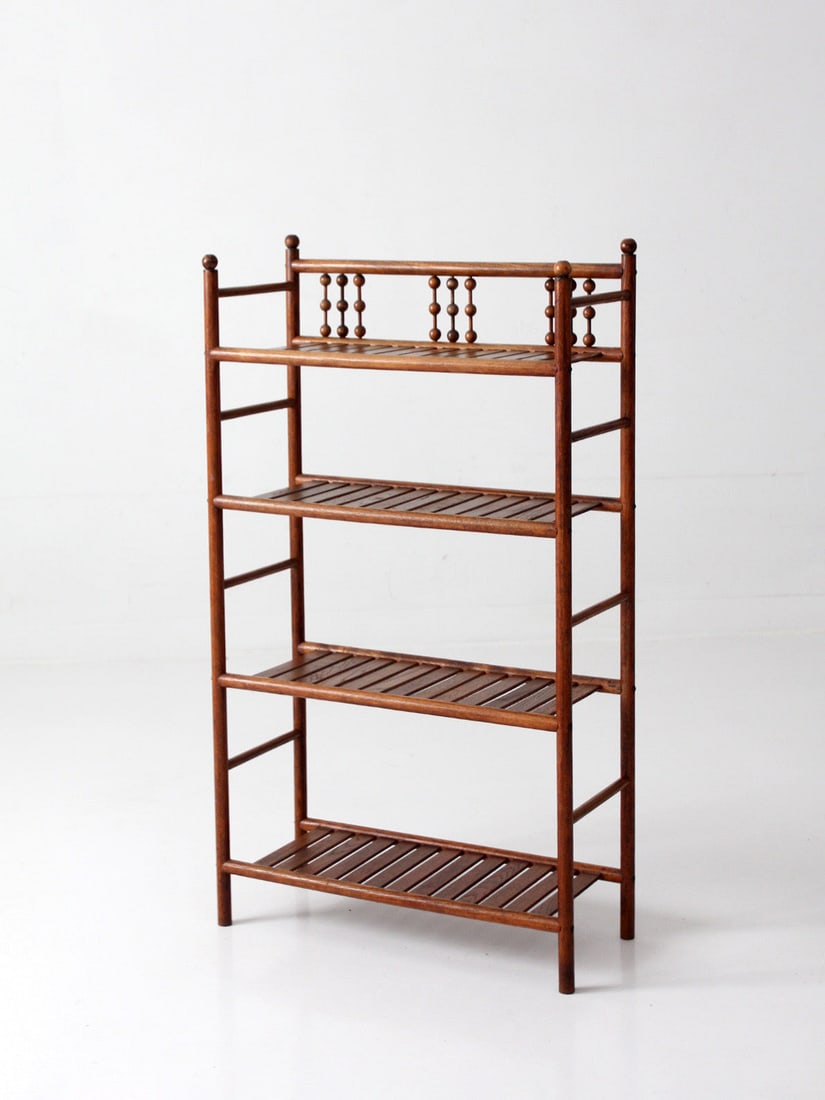 Victorian Era Wooden Etagere With Spindle Detailing And Finial Posts (1 of 13)