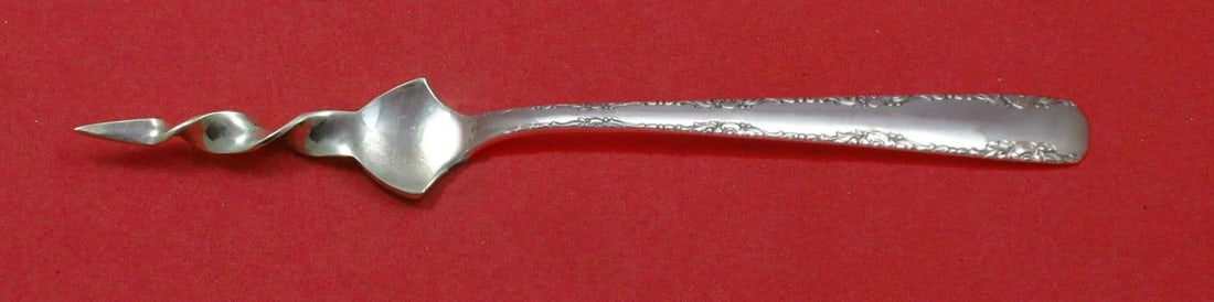 Gorham Camellia Sterling Silver Twisted Butter Pick 6 1/8 in: Gorham Camellia Sterling Silver Twisted Butter Pick 6 1/8 in Presenting the exquisite Camellia butter pick by Gorham, crafted from high-quality sterling silver. This intricately twisted piece measures