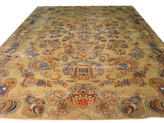 Elegant 8'5 x 12'6 Light Sage Green Persian Kerman Rug (1 of 5)