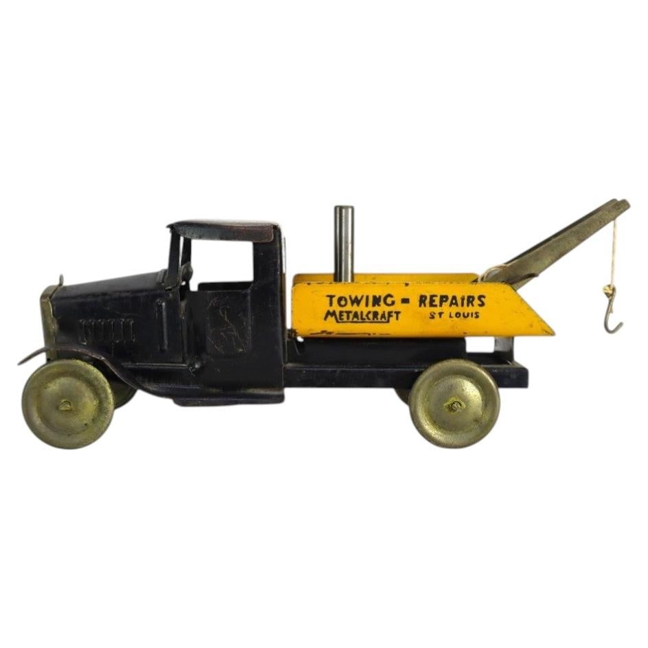 c1920 Metalcraft pressed steel tow repair advertising toy truck (1 of 9)