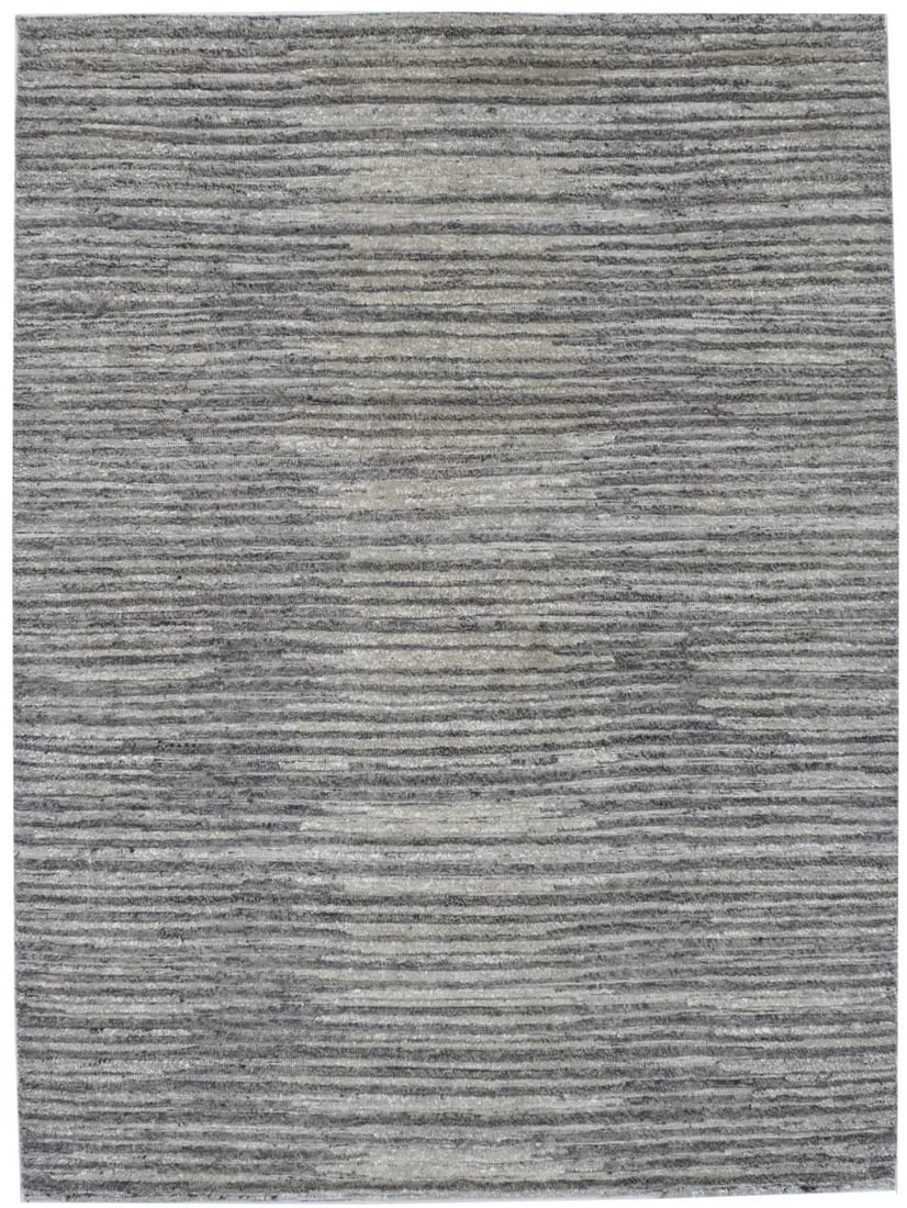 Modern Abstract Wool Area Rug Hand-Knotted 5'9 x 7'9 Multicolor Carpet: Modern Abstract Wool Area Rug Hand-Knotted 5'9 x 7'9 Multicolor Carpet This hand-knotted contemporary oriental rug features a modern abstract design in a multicolored palette, including charcoal gray,