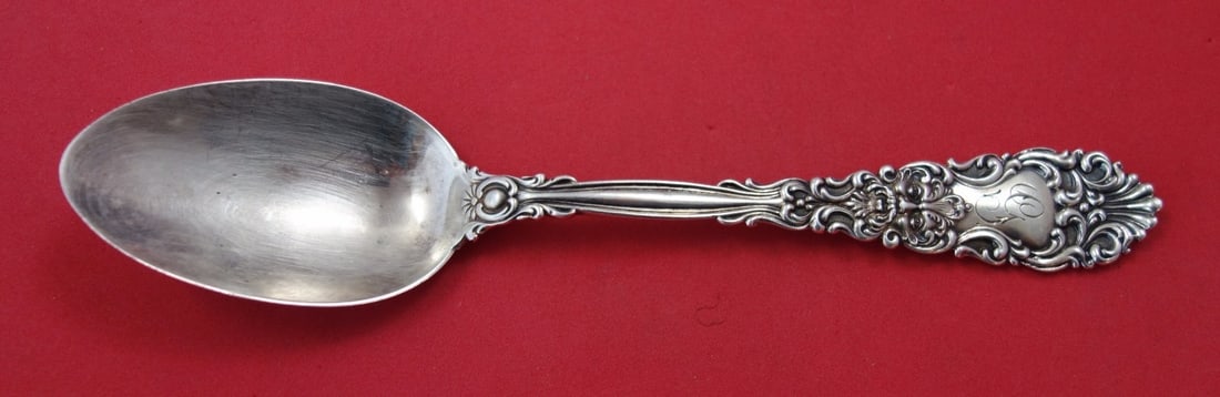 Dominick & Haff Renaissance Sterling Silver Soup Spoon 7" Monogrammed: Dominick & Haff Renaissance Sterling Silver Soup Spoon 7" Monogrammed This exquisite Renaissance place soup spoon by Dominick & Haff features a stunning design from the 1850-1899 period. Crafted from 