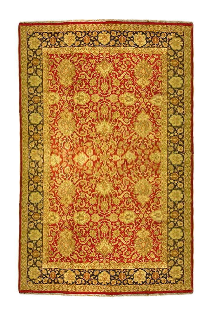 16 x 24.4 Handmade Jaipur Rug Red Vegetable Dyed Wool Traditional Indian Carpet: 16 x 24.4 Handmade Jaipur Rug Red Vegetable Dyed Wool Traditional Indian Carpet Free continental US Shipping Transform your living space with the grandeur of this 16' x 24' Red Vegetable Dyed Jaipur R