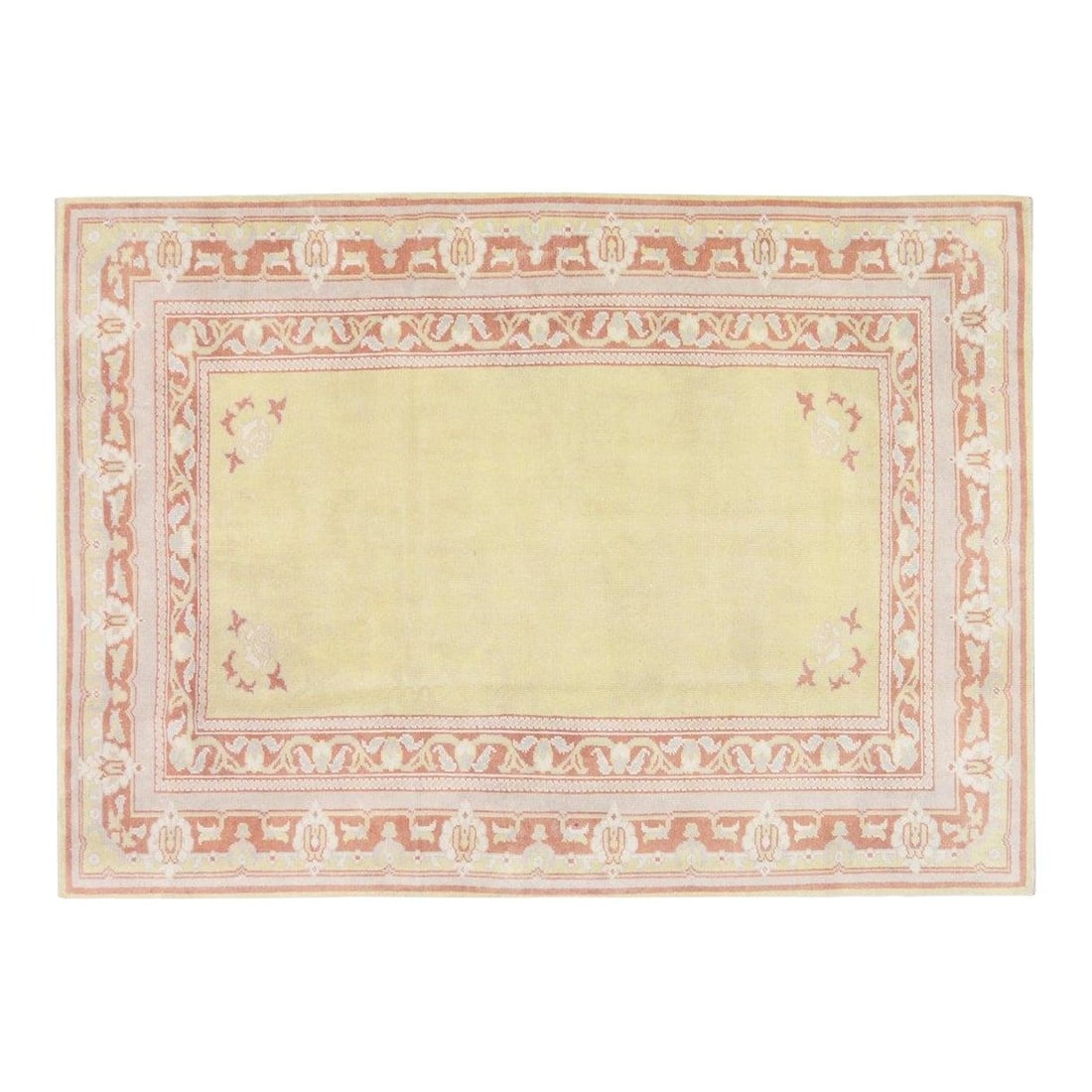 4'8" x 6'5" Hand-Knotted Wool Anatolian Turkish Area Rug: 4'8" x 6'5" Hand-Knotted Wool Anatolian Turkish Area Rug This vintage Turkish Anatolian rug is hand-knotted from wool using traditional rug-making techniques, blending timeless craftsmanship with a mo